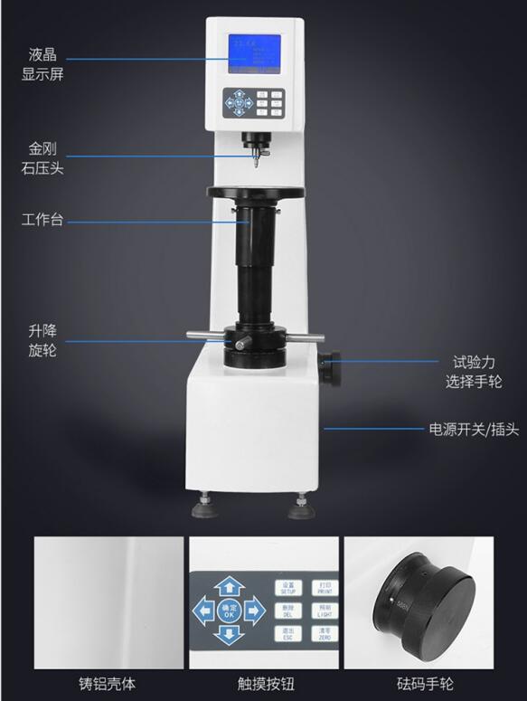 數顯洛氏硬度計各部位名稱細節(jié)圖